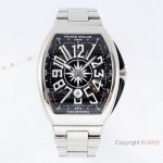 Swiss Grade Copy Franck Muller Vanguard V45 Automatic watch Steel Black Dial